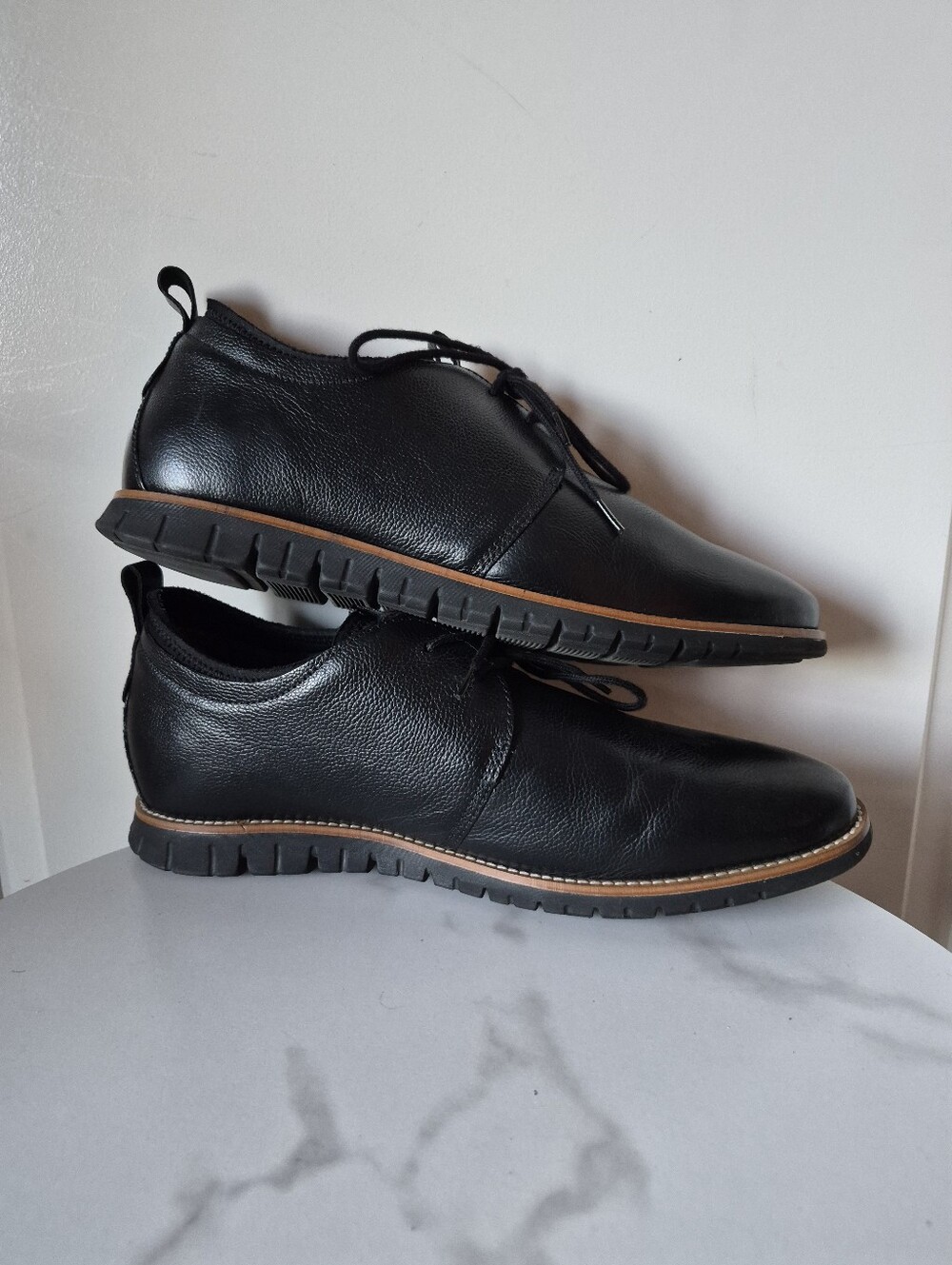 Hush Puppies Black Lace-Up Oxford Style Dress Casual Shoes Mens Size 11 - Picture 6 of 12